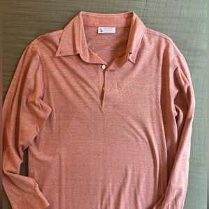 Long Sleeve polo shirt with button down collar